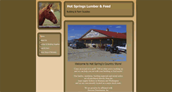 Desktop Screenshot of hotspringslumberandfeed.com